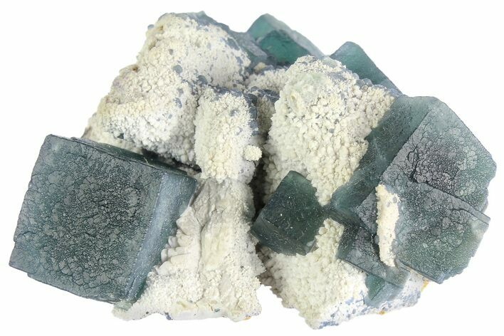 Seafoam-Green, Cubic Fluorite (Large Crystals) - Huanggang Mine #182644